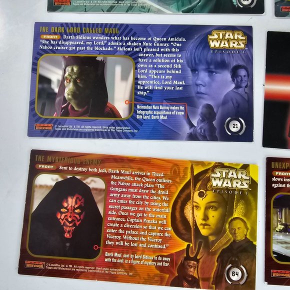 Topps Widevision Star Wars Episode I Trading Cards Lot 8 Cards - Picture 7 of 9